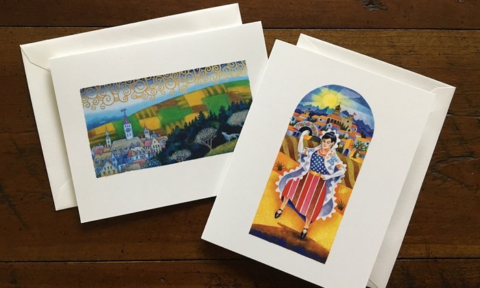 Poster art as note cards